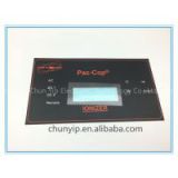 membrane remote control panel with window