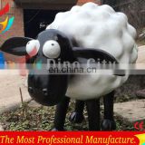 Popular cartoon sheep fiberglass statue