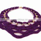 2013 Fashion Chain Crystal Handmade Crochet Necklace thumbnail-1