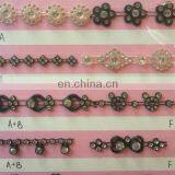 Plastic Rhinestone Strip Plastic Glass Meah for Garments