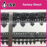 Black High Quality Embroidery Polyester Lace thumbnail-5