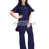 Womens 2017 Casual Party Wear Rayon Slab Kurti + Pyjama thumbnail-1
