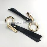 Hot Selling Black PU Custom Logo Key Chain thumbnail-5