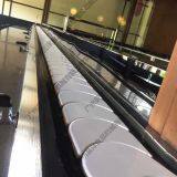 Champagne Gold & Bright White Sushi Conveyor Belt System For Buffet Restaurants thumbnail-1