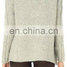 Ladies v Neck Wool Cardigan Sweater With Cable Design on Sleeves thumbnail-5