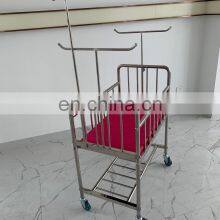 Stainless Steel Type Medical Baby Bed With Mattress 3cm for Hospital and Clinic Use thumbnail-5