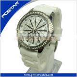 Factory Price Silicone Band Watch With Genuine Leather Band