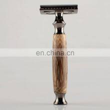 Private Label Razor Blade Black Bamboo Wood Double Edge Safety Razor thumbnail-2