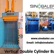 Vertical Double Cylinder Baler Machine