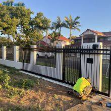 High Strength School Factory Galvanized Steel Fence Industrial Metal Steel Pipe Fence thumbnail-2