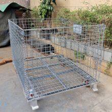 Galvanized Heavy Duty Folding Wire Mesh Container for Stainless Steel Food Storage thumbnail-2