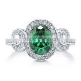 Wholesale Rhodium Plating Amethyst Diamond CZ Wedding Ring thumbnail-2