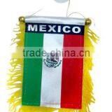 Mexico car flags with custom designs pennant,new design MEXICO car flag