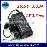 Hot Sale Factory Price Oem Switching Laptop Adapter for hp 19.5v 3.33a 4.8*1.7mm thumbnail-1