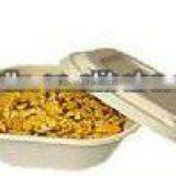 Eco-green 100% Biodegradable 29oz Square Bowl With Unhinged Lid