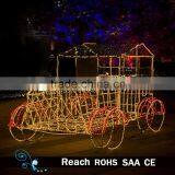 3D led motif light christmas carrige for christmas decor