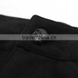 PK-060 Black Sexy Women Adjustable Buckle Elastic Waistband Skinny Hollow Out Pants thumbnail-5