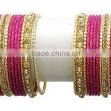 Indian Designer Bollywood Bridal Bangle/Kada Set Wedding Wear For Girl & Women thumbnail-5