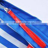 Promotional Custom Leisure Stripe Tote Bag With PVC Handle thumbnail-2