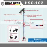 KING BEST 2016 Wholesale carbon trekking pole 2-SECTION hiking mountaineering stick