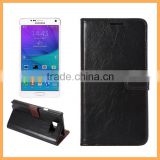 Sublimation genuine leather wallet case for galaxy note 4/5