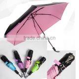 Super UV Sun Resist 3 Fold uv Protection Black Coated Umbrella thumbnail-1