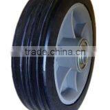 5 inch semi-pneumatic rubber wheels with bearing for garden cart, shopping trolley, bassinet