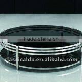 2 Layer Glass Coffee Table, Round Coffee Table, Ula Coffee Table CT-012 thumbnail-1