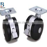 2016 Hot-sale 3-inch Nylon Plastic Plate Black Rivet Twin Swivel Caster Wheels for Suitcase thumbnail-6