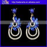 Cheap Blue Crystal Indian Style Drop Earrings Jewelry Wholesale thumbnail-3