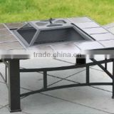 outdoor square table fire pit