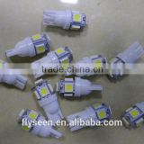 2015 new factory sale W5W 5SMD t10 cob 12V 12 chips white car led