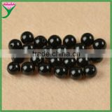 Hot selling wuzhou jewelry 6mm round genuine fire natural black agate beads