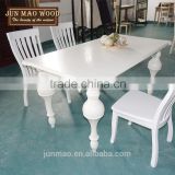 Dining Table In Wood Modern Design,Dining Table and Chair Set,Modern White Dining Table Sets