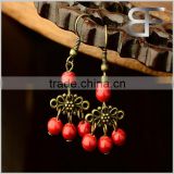 Decorative Dangle Earrings Alloy Red Stone Fashion Gifts
