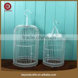 Classic portable design simple white iron wire bird cage