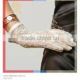 Thin Sex Girls Leather Gloves With Lace Manufacturer