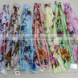 In Stock Mixed Color Polyester Floral Printed Scarf thumbnail-1