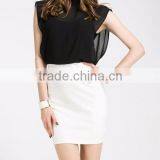 Newest Design Chiffon Tops ,wrap Skirt, Bat-wing Sleeve;bodycon Dress, OEM, Guangzhou Clothing Garment Factory thumbnail-3