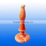 Finest Made Natural Yellow Jade Stone Lampstand thumbnail-5