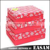 Merry Christmas Snowflake Printed Rectangle 3 Sizes Christmas Gift Box thumbnail-1