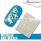 Hot Products to Sell Water Decals Nail Sticker Metallic Gold Model Nail Art Sticker thumbnail-3