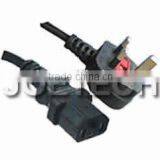 UK Power Cord BSI Power Cords BS 1363 U.K. Plug With Cable H05VV-F 3G0.75/1.0/1.5 Rated up to 3/5/7/10/13A 250V