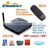 RK3188 Quad Core Mini pc Android4.4 tv Box Built in 2GB RAM 8GB ROM Full XBMC 1080P Player and Wireless $ Bluetooth