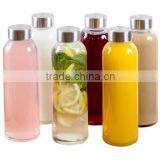 Glass Water Bottles 16 Oz, Stainless Steel Cap - Case of 6 thumbnail-1