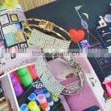 Lovely Bracelet Elegant Crystal Wristband Bangle Cuff Womens Chain Bling Hand thumbnail-4