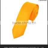 skinny silk yellow tie