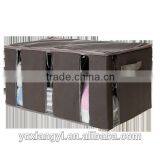 Canvas Sturdy Divided Multi-compartment Storage Box, See-Through Window Zipper Storage Box thumbnail-3