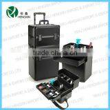 Aluminum Trolley Makeup Case Rolling Tool Case With Compartments thumbnail-1