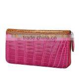Fashion Long Design Crocodile Skin Lady Zipper Wallet Genuine Leather Wallet Women